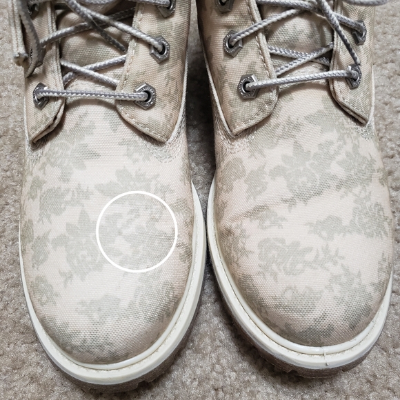 Timberland 6" Limited Edition 6248B Cream Floral boots - Picture 3 of 13
